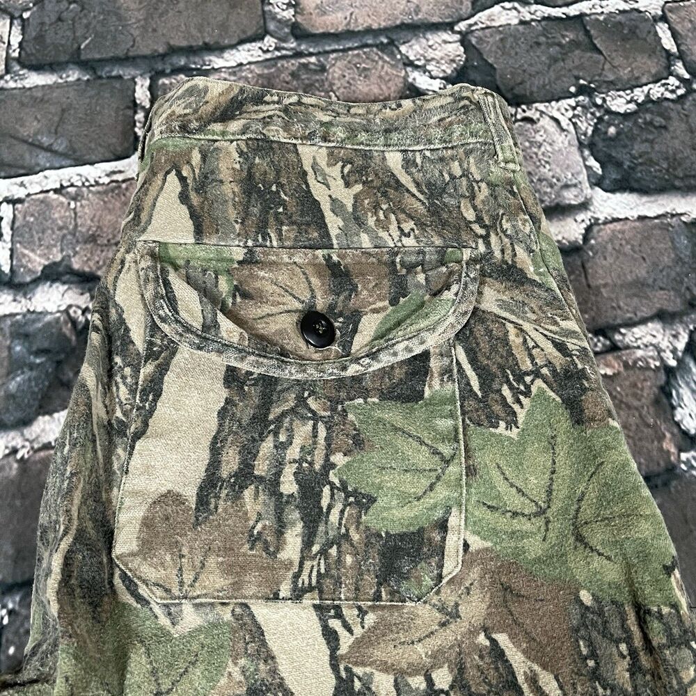 Vintage Ocoee RealTree Mossy Oak Camo Pants Front Cargo Pockets 80s USA 34x28.5” - Picture 3 of 12